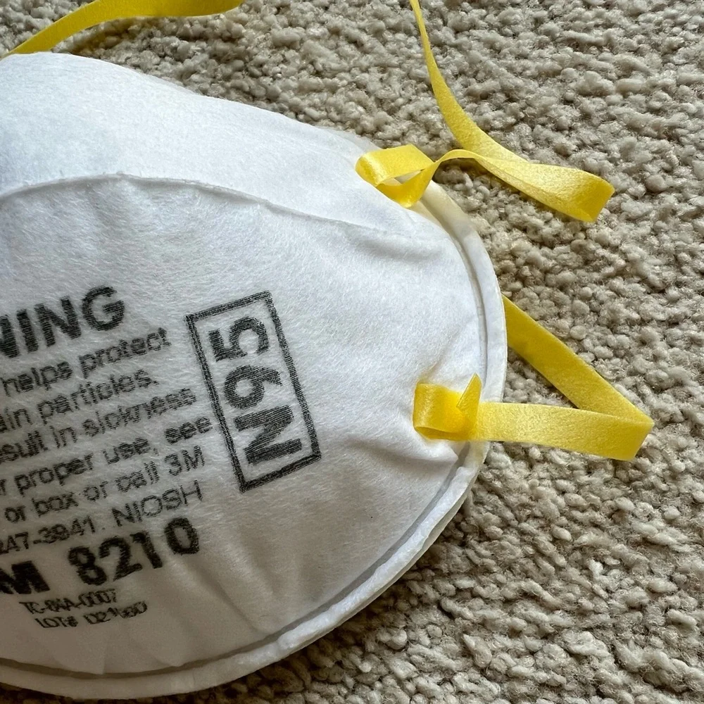 7 N95 3M 8210 White Face Mask Protection Face Cover New Stretch Straps Nose